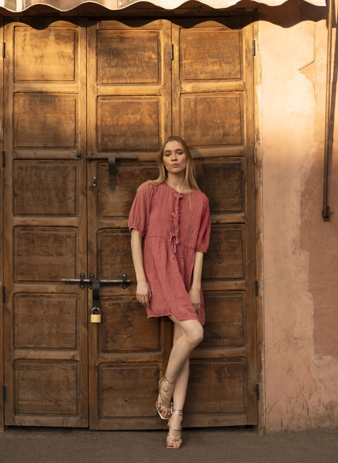 ROBE COURTE OLEONIA rose
