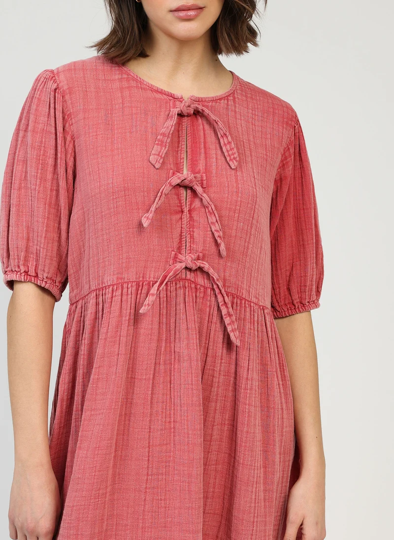 ROBE COURTE OLEONIA rose