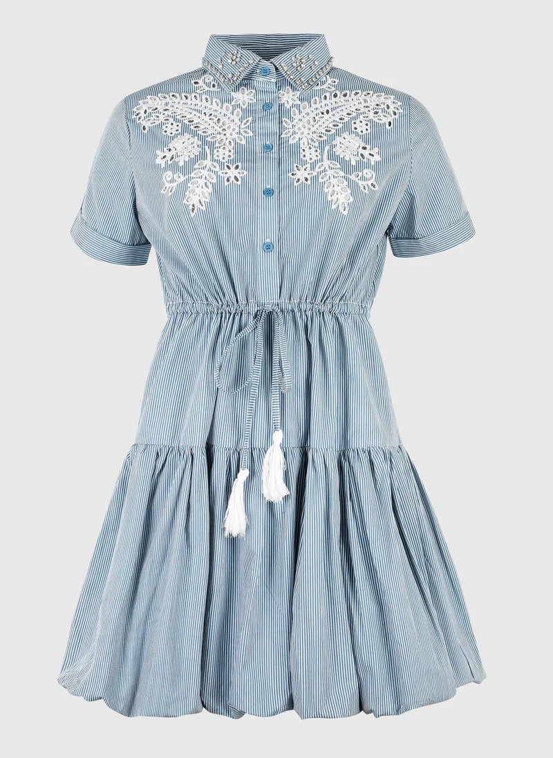 ROBE COURTE OASIA rayures