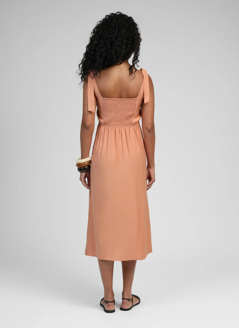 ROBE MIDI MANTA terracotta