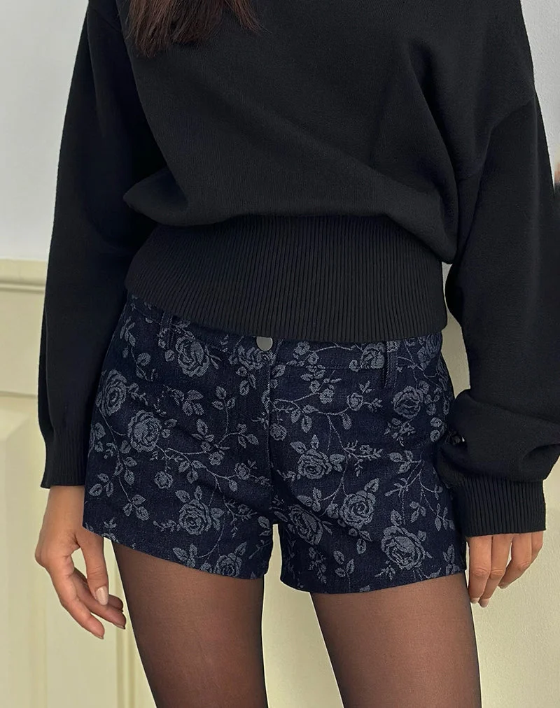 Short Morith en chambray Indigo Rose