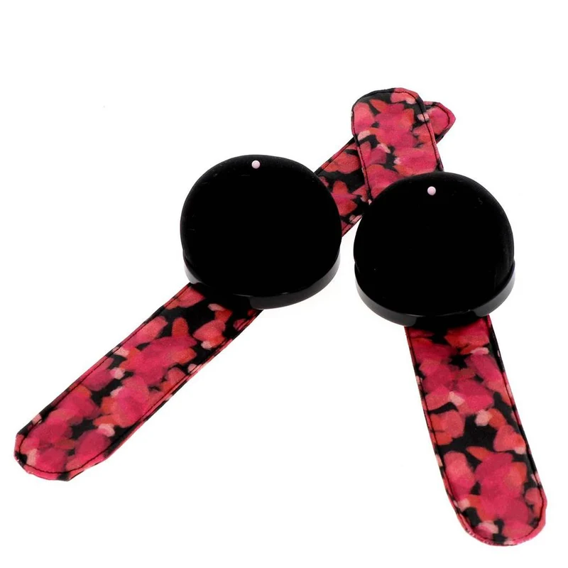 Bohin | Bracelet-Coussin d'Épingles Ajustable | Motif Exclusif Rose & Noir