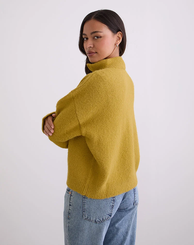 Pull Atine, ocre moutarde