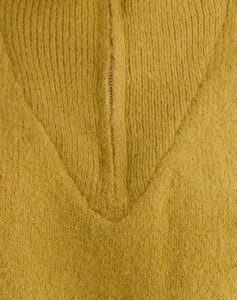 Pull Atine, ocre moutarde