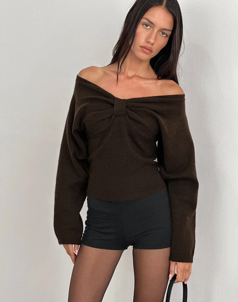 Pull Sikuna Bow en brun