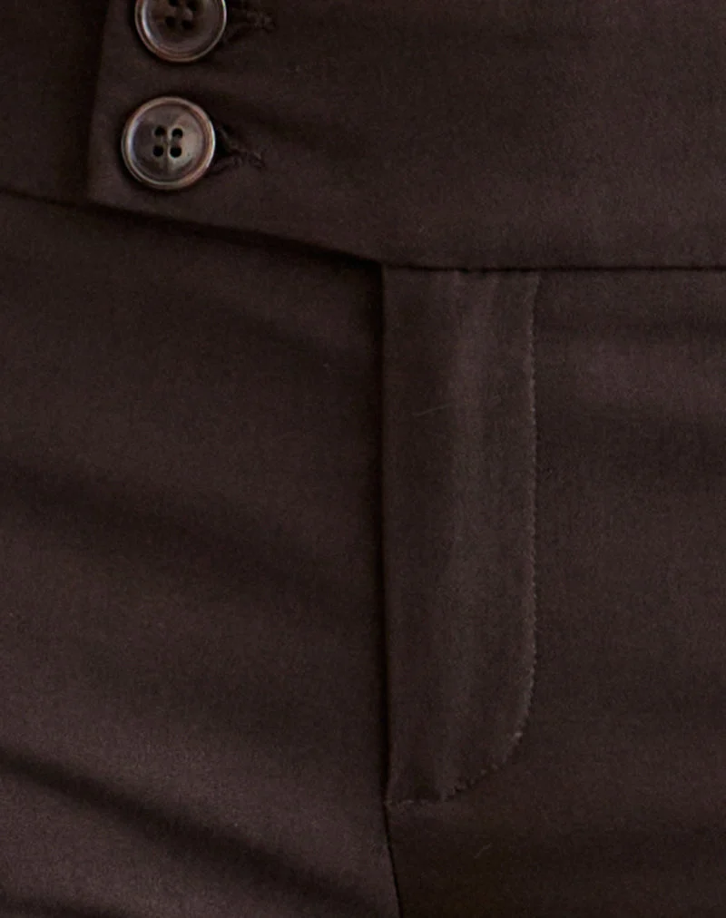 Falita Trouser in Tailoring Dark Brown