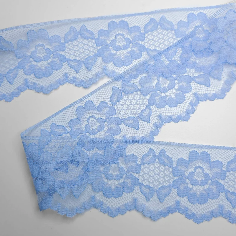 Galon de dentelle | Bleu pâle | 5.4 cm - 2 1/8"