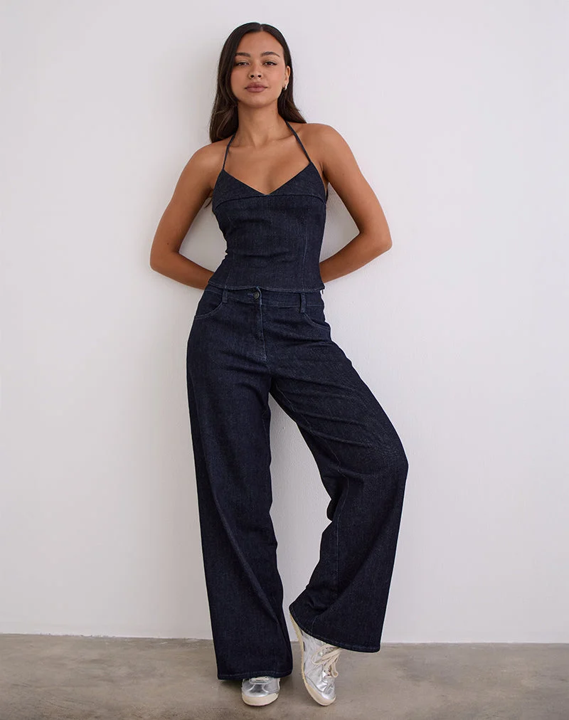 Pantalon Nuvia, Chambray Indigo