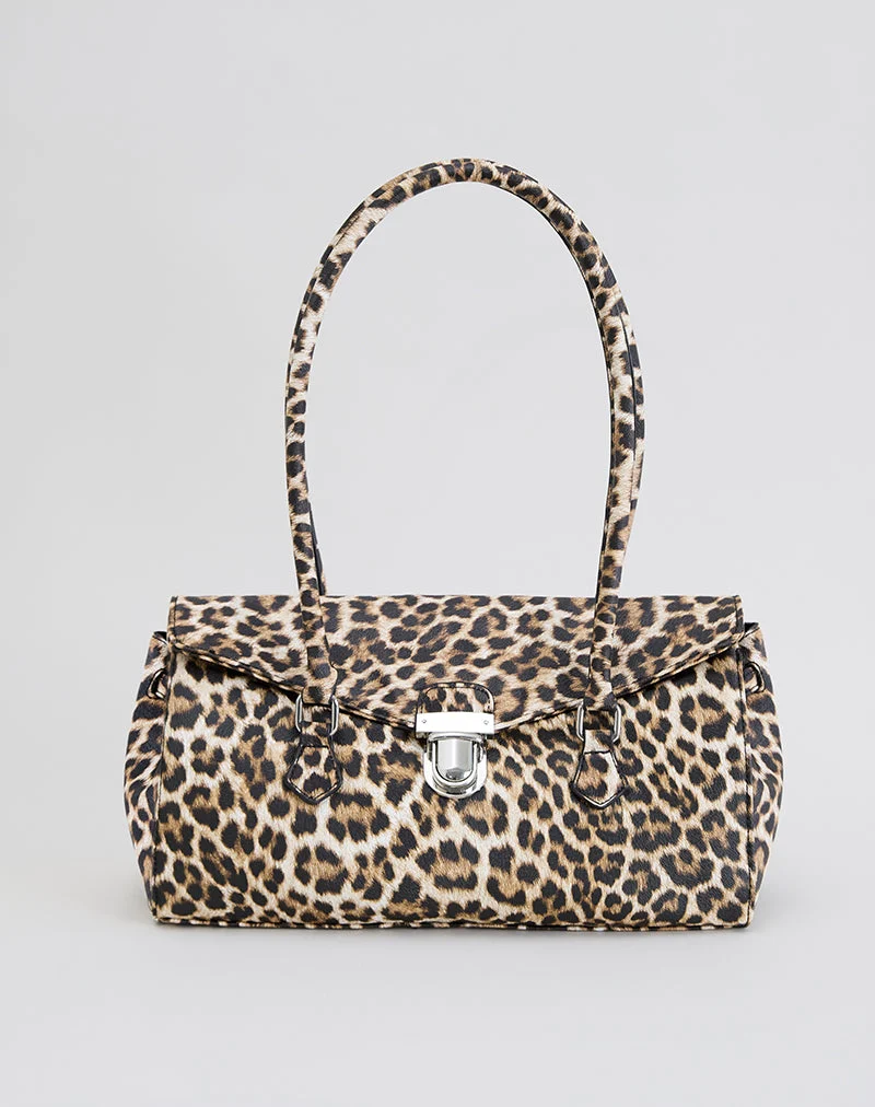 Sac à bandoulière en imprimé léopard