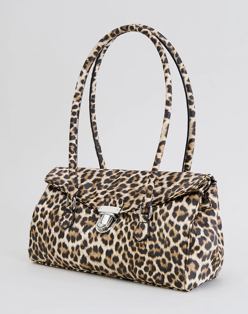 Sac à bandoulière en imprimé léopard