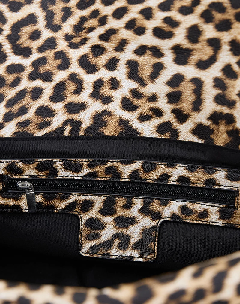 Sac à bandoulière en imprimé léopard