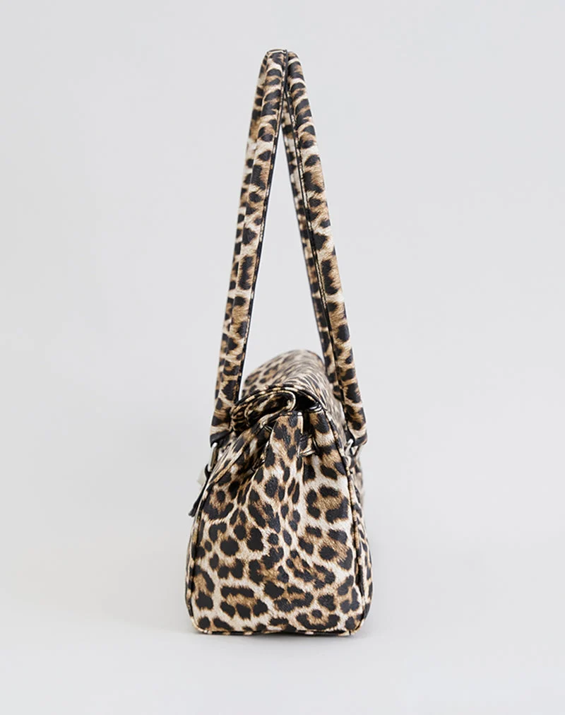 Sac à bandoulière en imprimé léopard