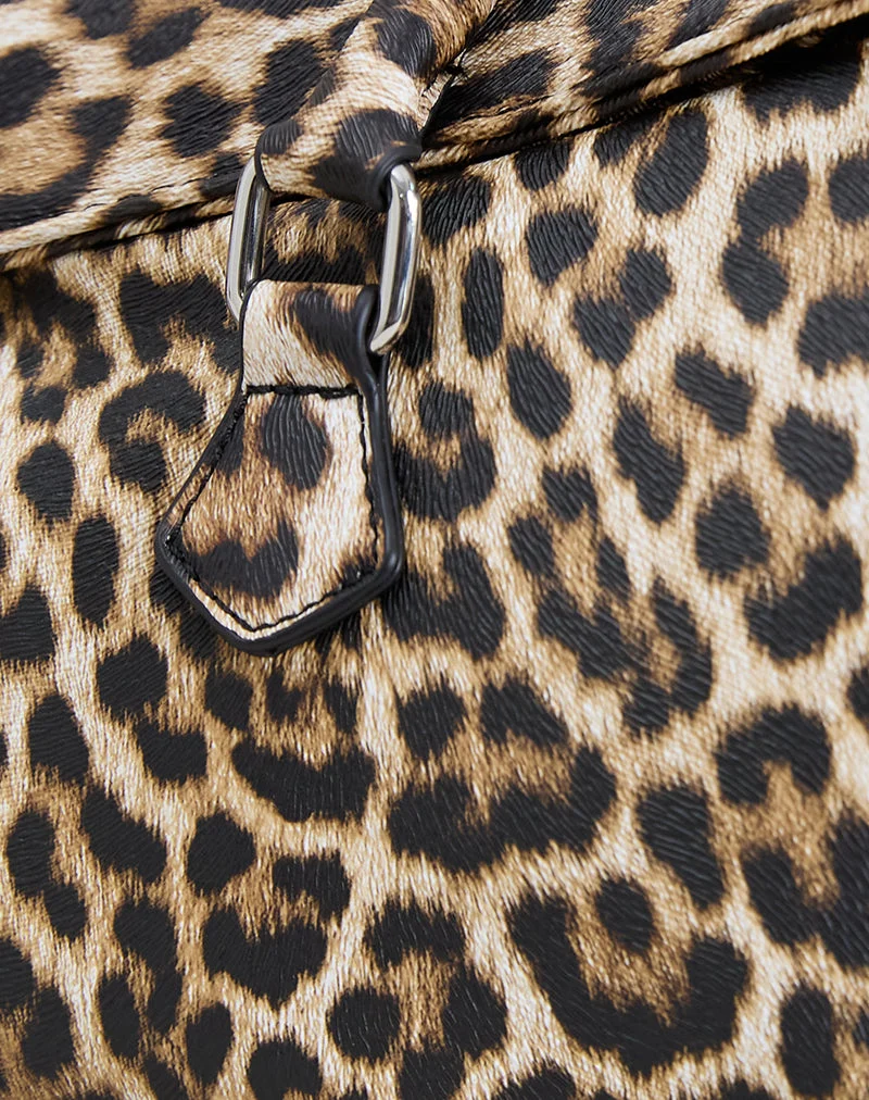 Sac à bandoulière en imprimé léopard
