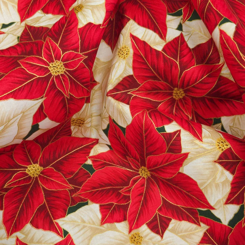 100 % coton | Flourish des fêtes | Parure festive | Cramoisi | Robert Kaufman