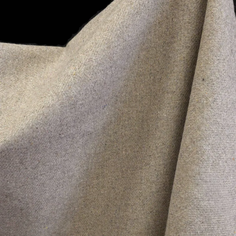 Mélange de Laine | Mini Chevron | Beige & Gris Doux