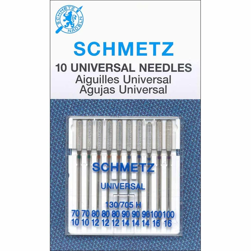 SCHMETZ | Aiguilles Universelles | Assorties 70-100 | 10 Aiguilles