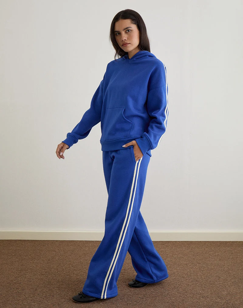 Pantalon de survêtement Oze en bleu cobalt avec reliure Buttermilk
