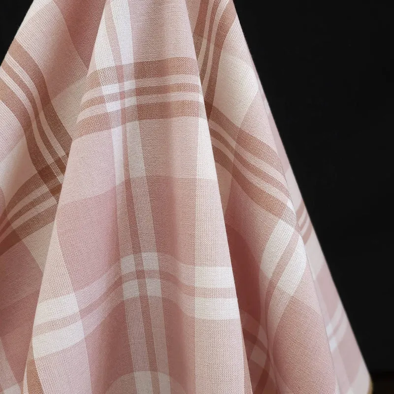 Tissu de coton à carreaux tissé teint | Soft Rose | Arcade Wovens | Fableism