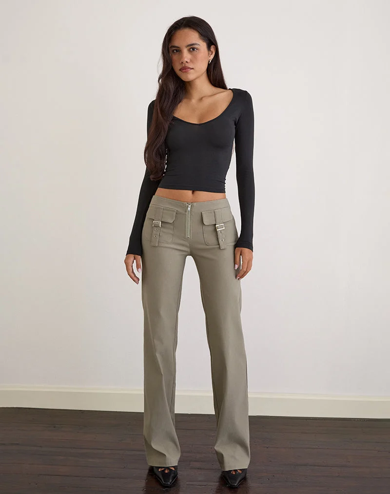 Pantalon à poches Maite, Tailoring Taupe