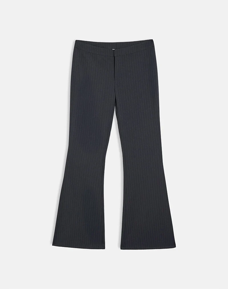 Pantalon Malvinas, rayé gris tailleur