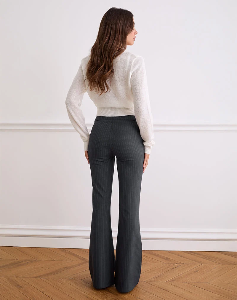 Pantalon Malvinas, rayé gris tailleur