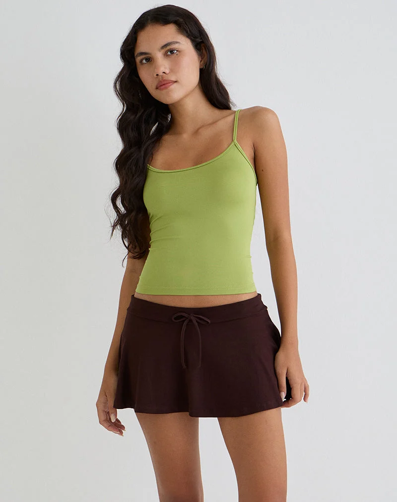 Jupe-short Saeko Micro en chocolat amer