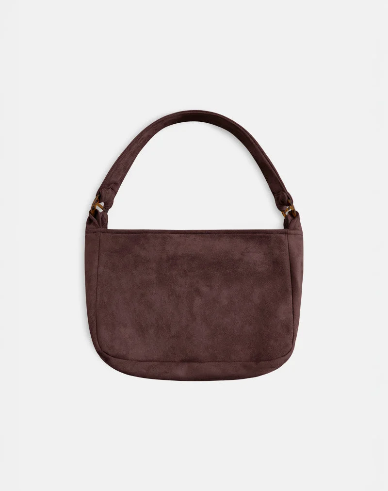Sac Tetira avec double boucle en écaille de tortue en marron