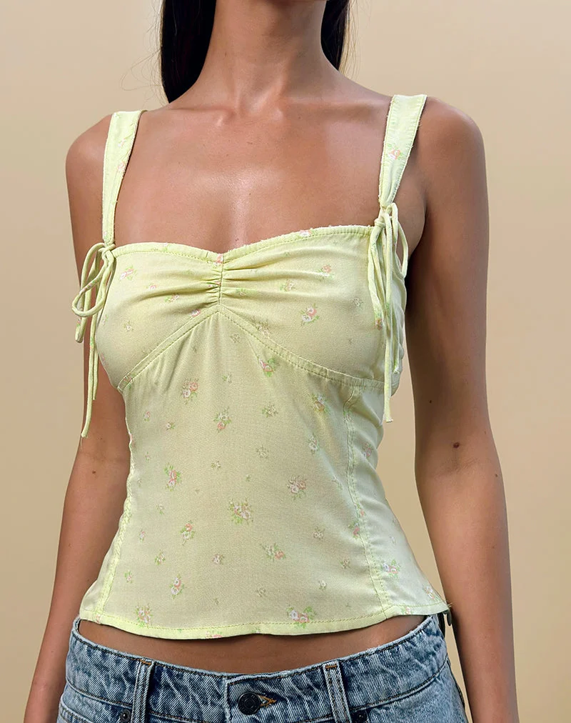 Top Tismia en Fun Ditsy Floral Lime