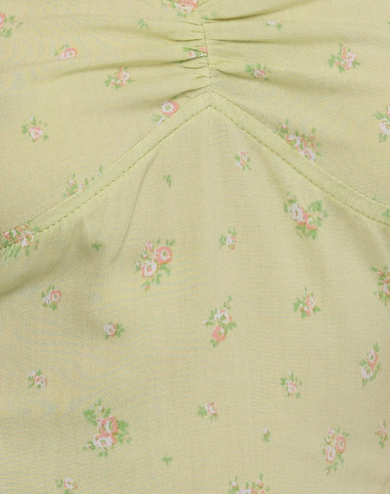 Top Tismia en Fun Ditsy Floral Lime