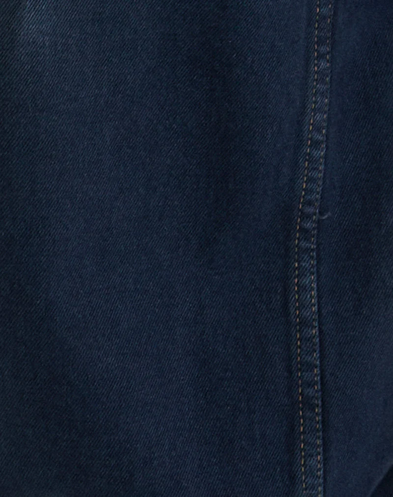 Jean spacieux à taille basse, bleu fumé