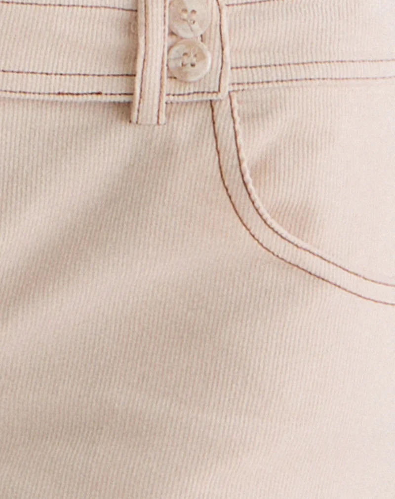 Culotte Jirlen en velours côtelé ivoire