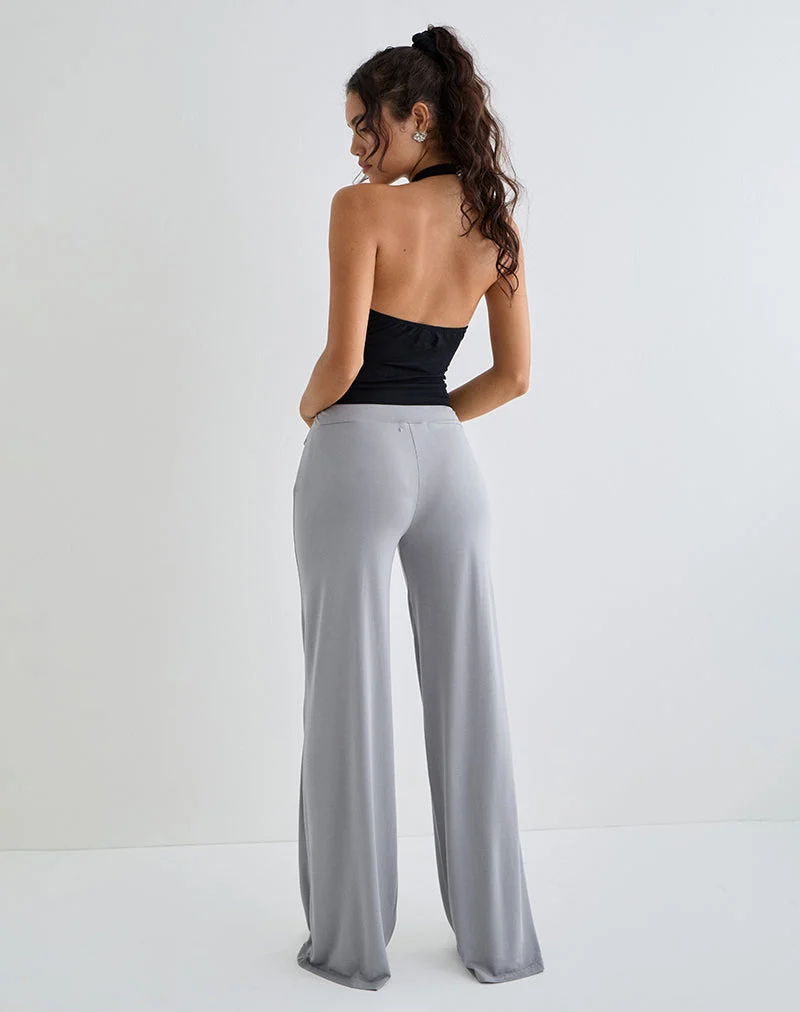 Pantalon Donata en gris avec ceinture