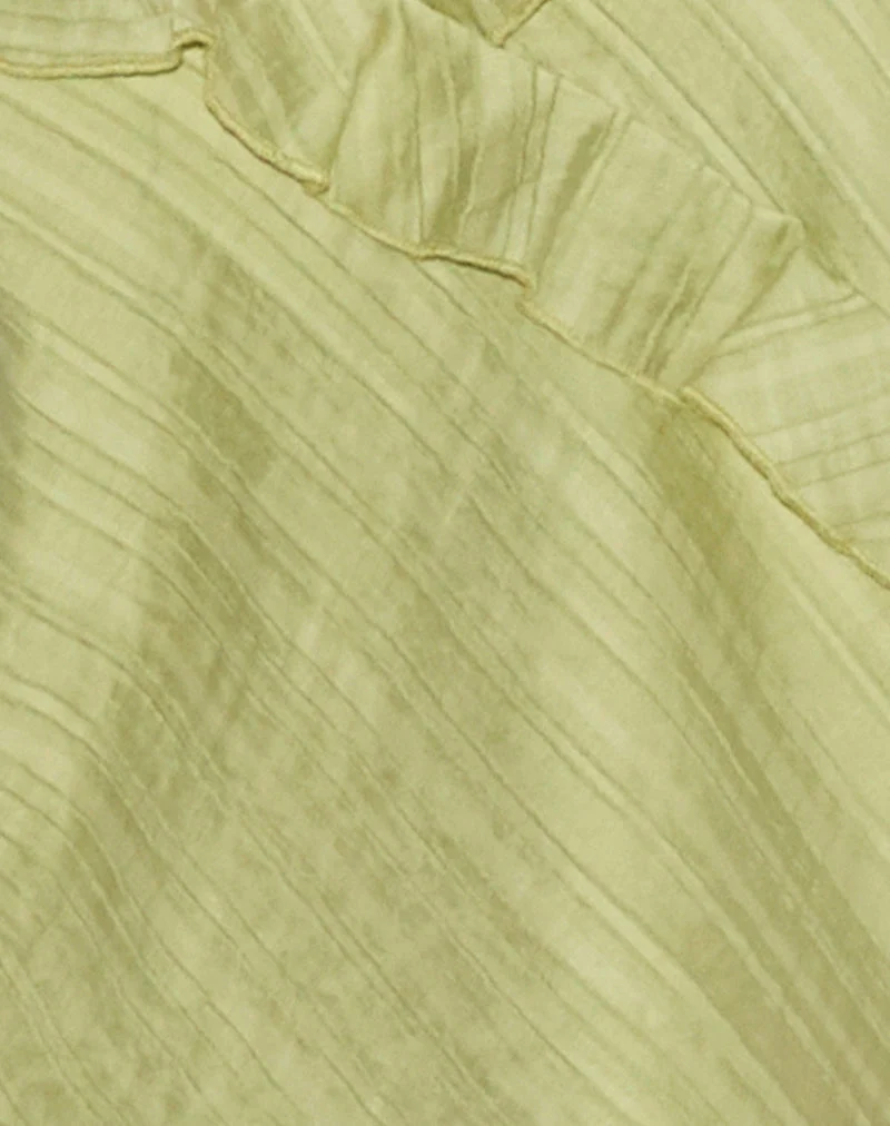 Savira Top in Chiffon Stripe Green