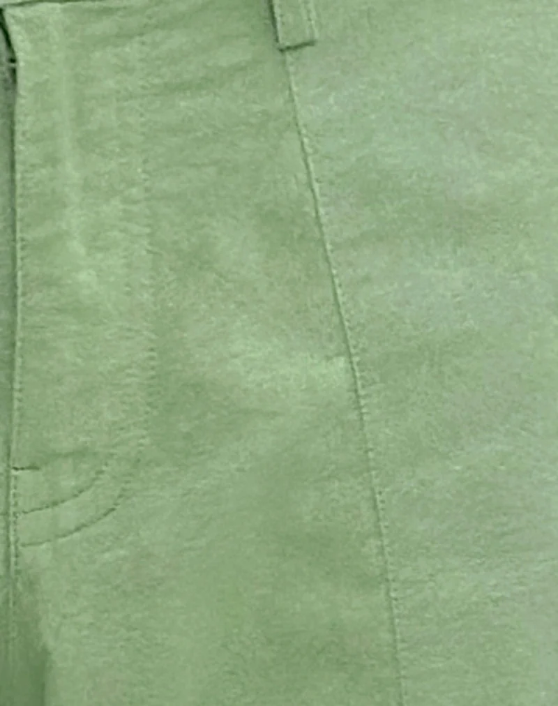 Pantalon Saucy, lin, vert menthe