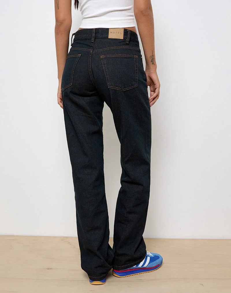 Jean parallèle slim en indigo