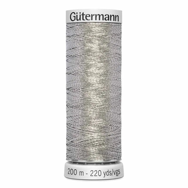 Gütermann | Fil Dekor Métallique | 200 m | #041 | Argent