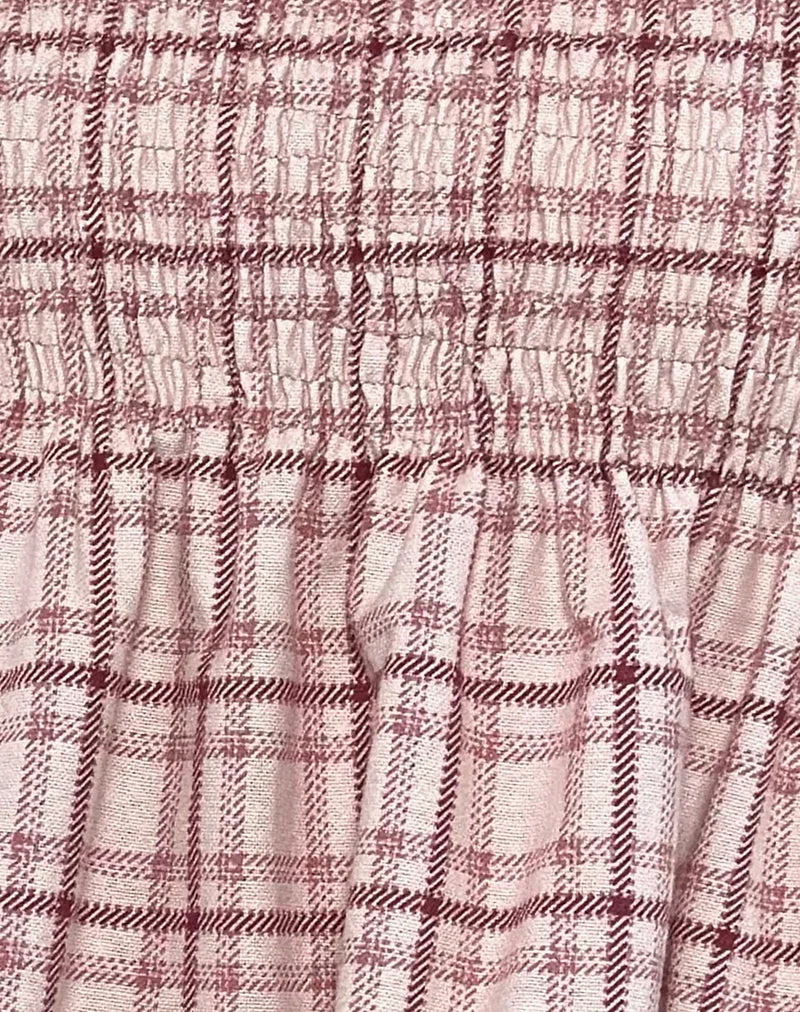 Zerah Top in Basic Tartan Pink