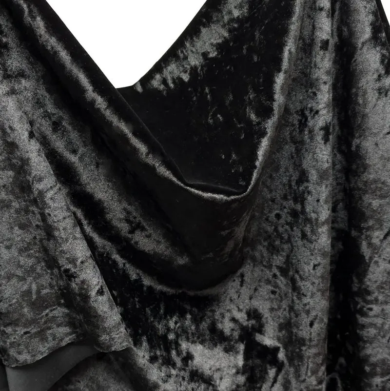 Velours Extensible Frappé | Noir