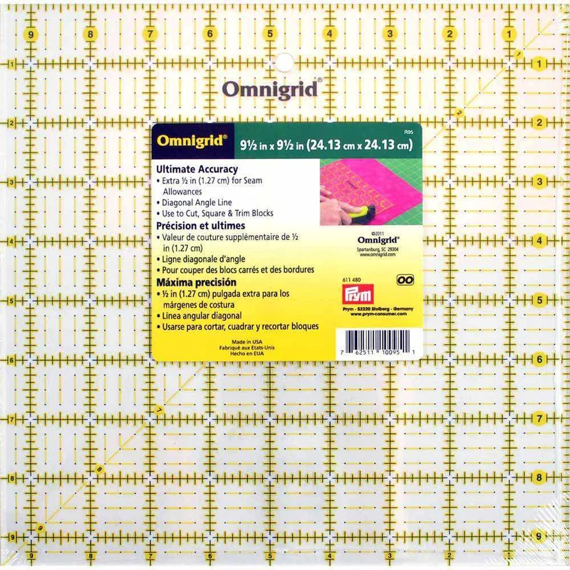 Règle OMNIGRID - 91⁄2″ x 91⁄2″ (24.1 x 24.1 cm)