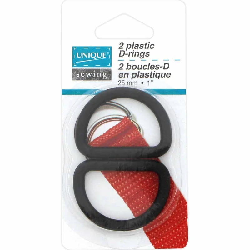 UNIQUE | Boucles en D en plastique | Noir