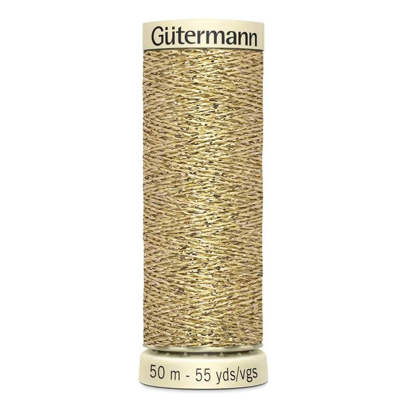 Gutermann | Fil effet métallisé | 50 mètres | #024 | Or