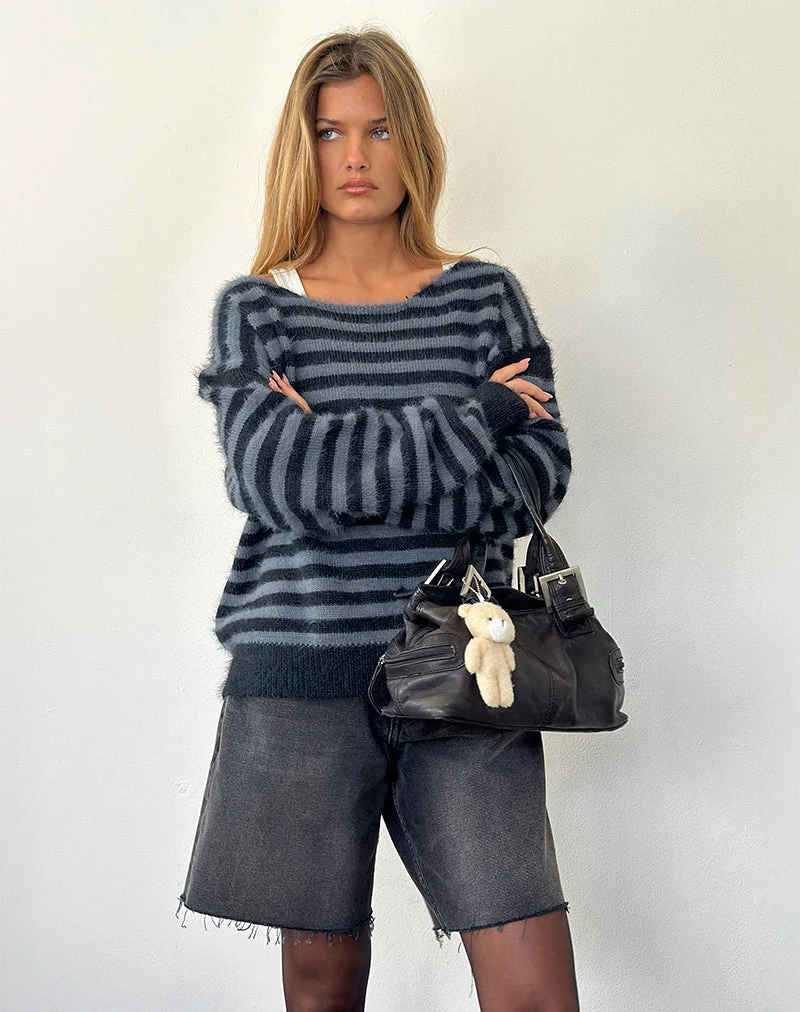Pull Zuleika à rayures anthracite