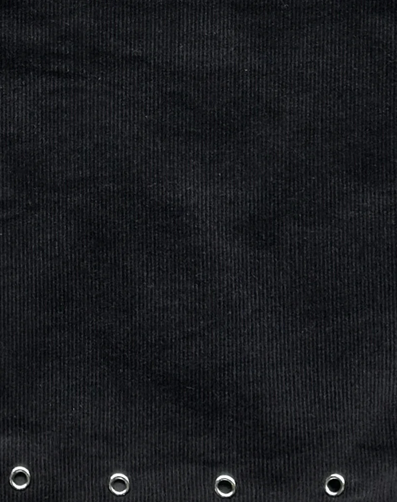Sac à œillets Gundar en Babycord noir