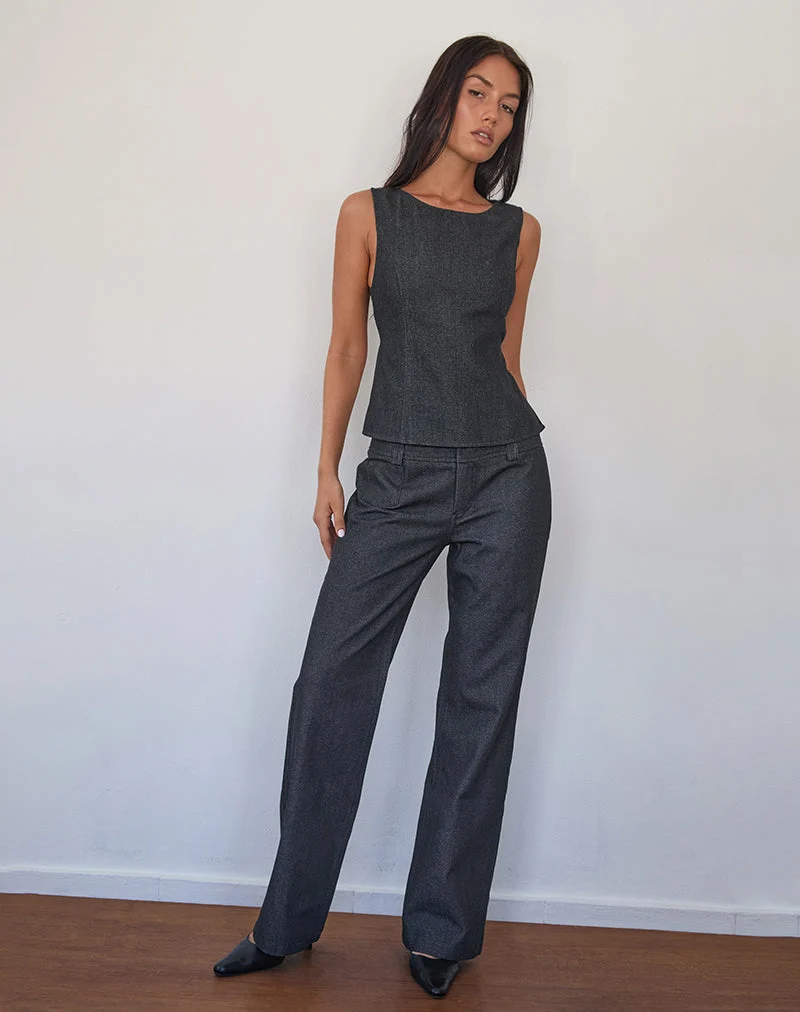 Pantalon Padali en indigo foncé
