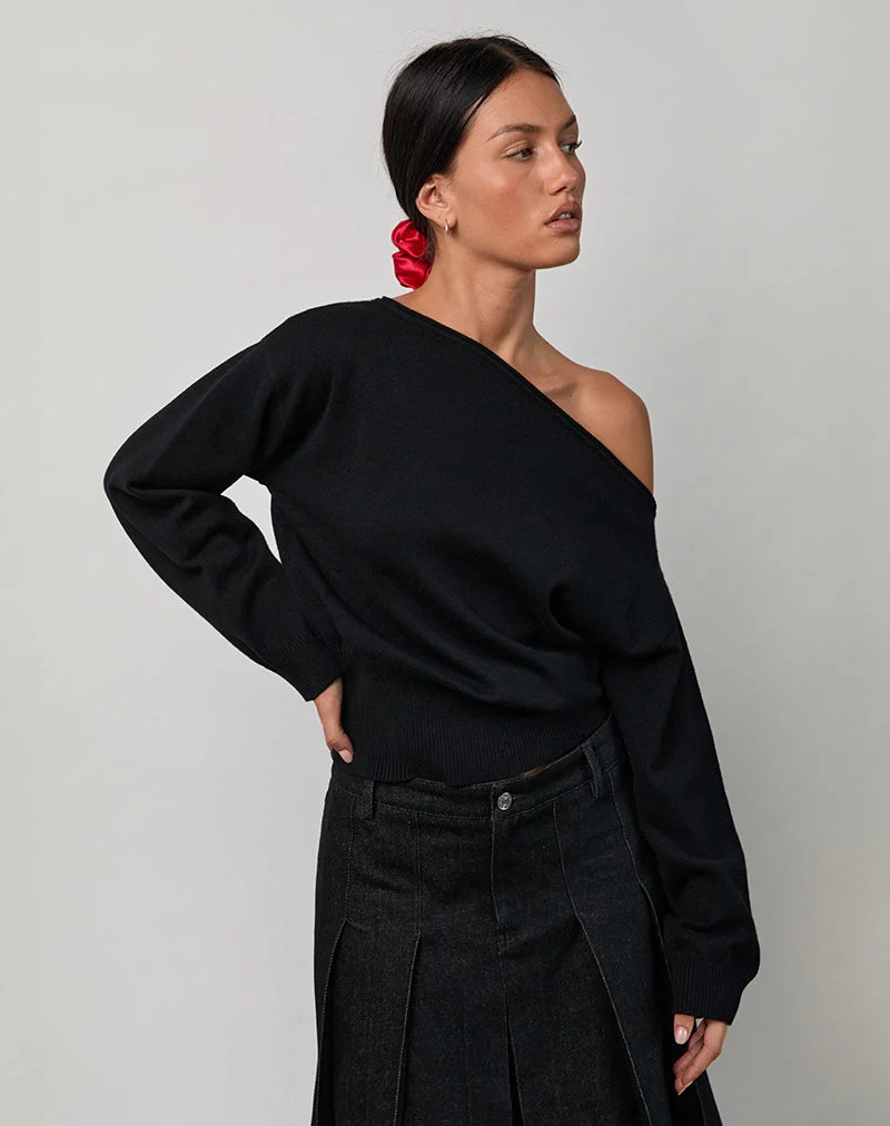 Pull Jalira Asymmetric Cinch en noir