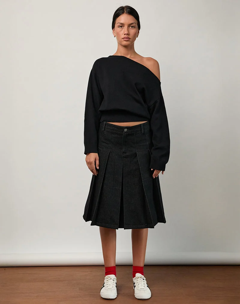 Pull Jalira Asymmetric Cinch en noir