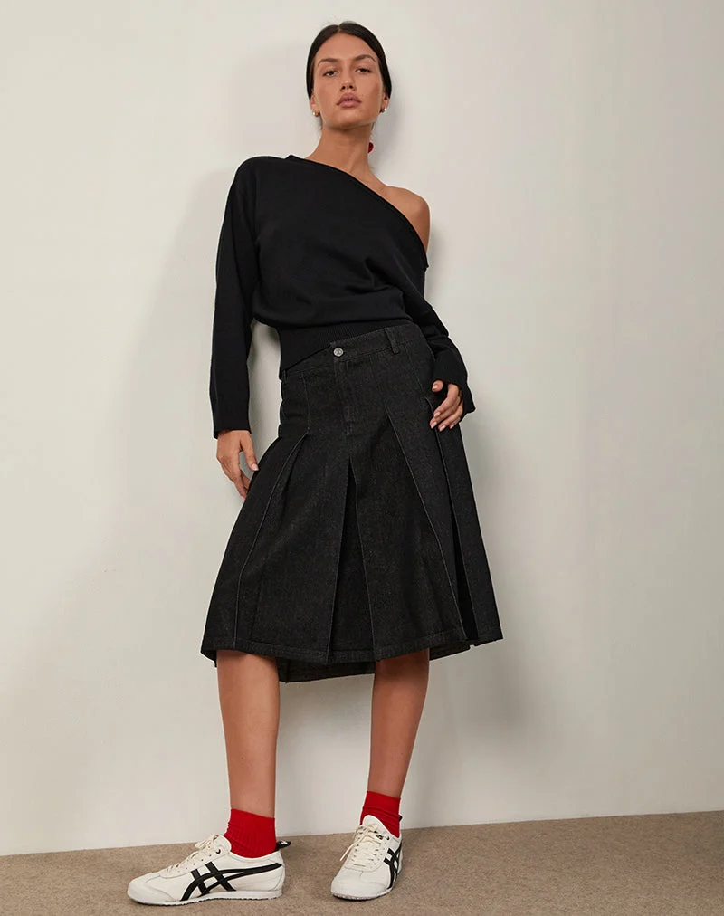 Pull Jalira Asymmetric Cinch en noir