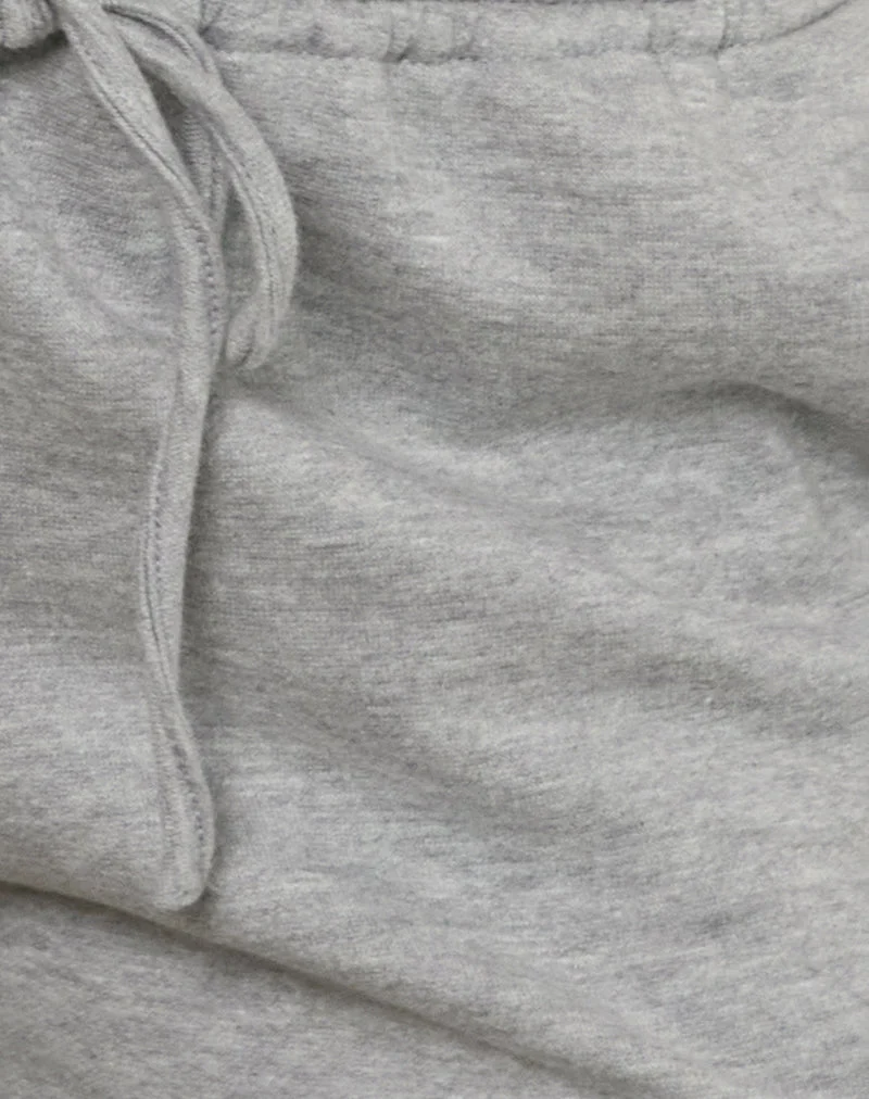 Short à volants Agusta en gris chiné avec emblème M