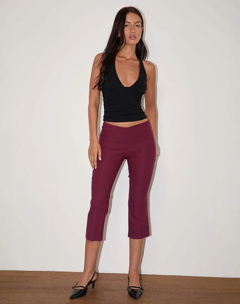 Pantalon Capri Kila, Tailoring Burgundy