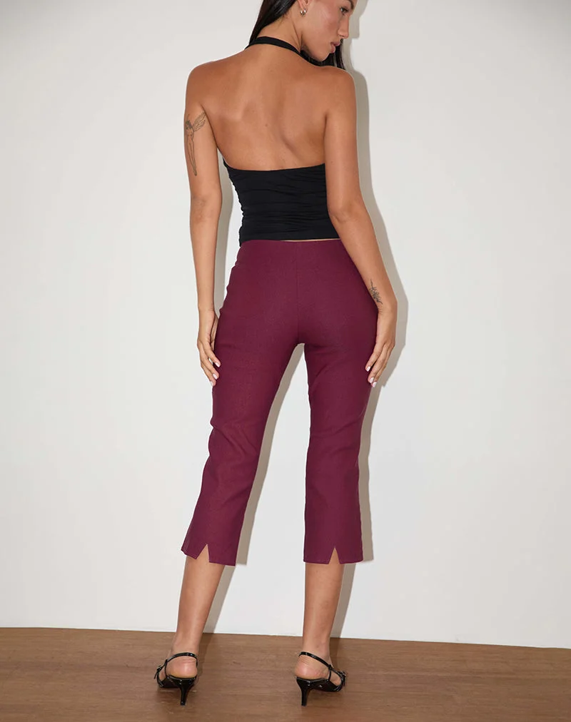 Pantalon Capri Kila, Tailoring Burgundy